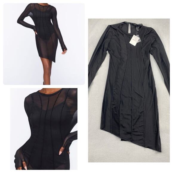 Forever 21 Dresses & Skirts - Forever 21 Mesh Bodycon Mini Dress Black Women’s Medium NWT